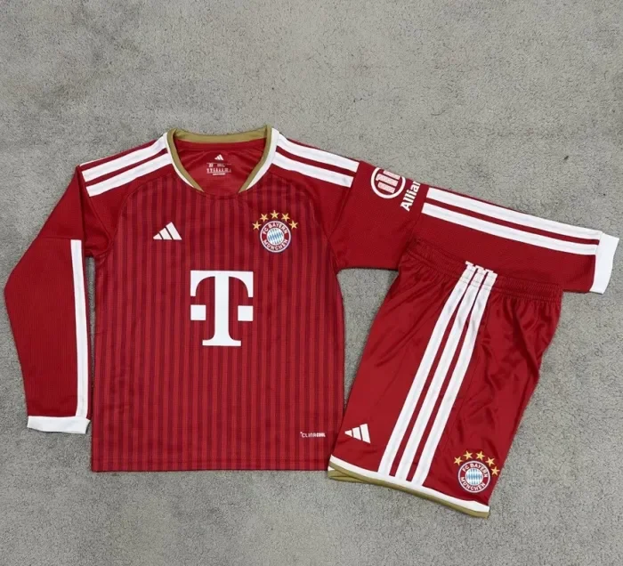 26/27 bayern munich home kids kit long sleeves