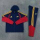 26/27 Hooded Windbreaker Adult Tracksuit Black / Red