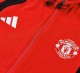 26/27 Manchester United Hooded Windbreaker Adult Tracksuit Red / Black