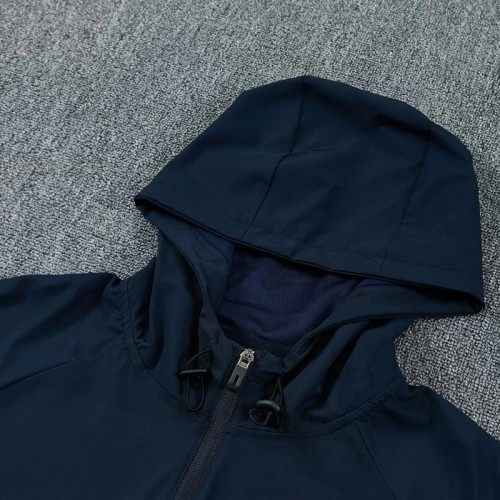 26/27 Barcelona Hooded Windbreaker Adult Tracksuit -black