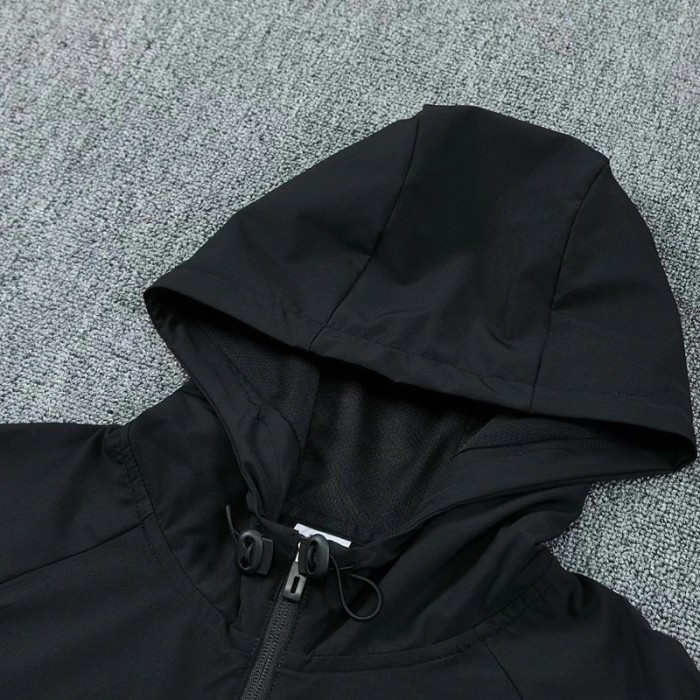 26/27 PSG Hooded Windbreaker Adult Tracksuit -black