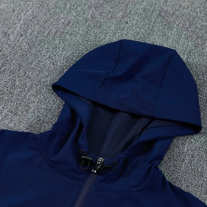 26/27 PSG Hooded Windbreaker Adult Tracksuit Black / Red