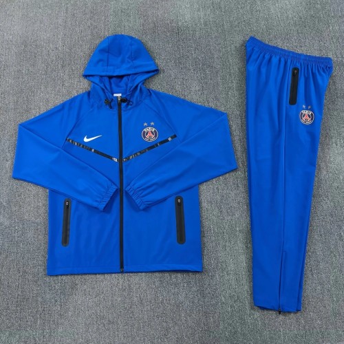 26/27 PSG Hooded Windbreaker Adult Tracksuit blue