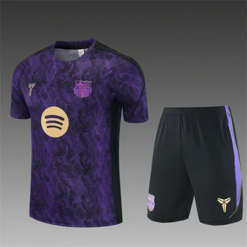 26/27 Barcelona Short sleeve Adult training suit Purple