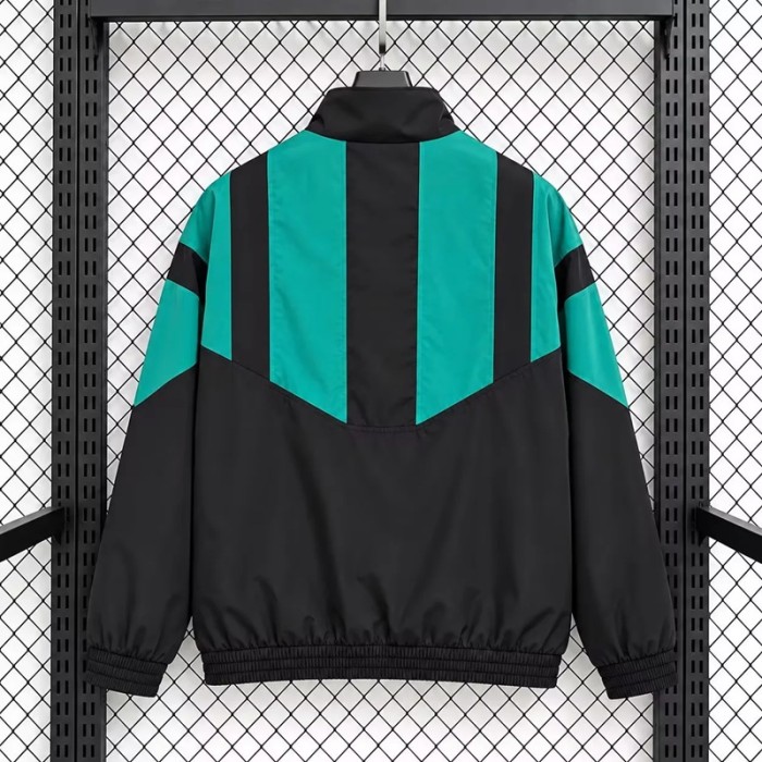 26/27 Liverpool Windbreaker Jacket Black and green mixed color