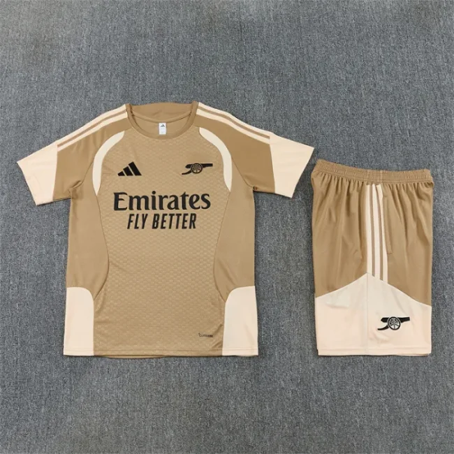 26/27 Arsenal kids Short sleeve training suit golden