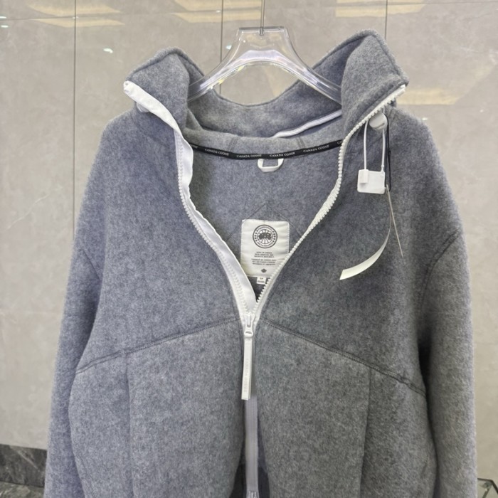 Canada Goose Humanature Collection Full-Zip Hooded Fleece Jacket – Heather Grey (Adult)