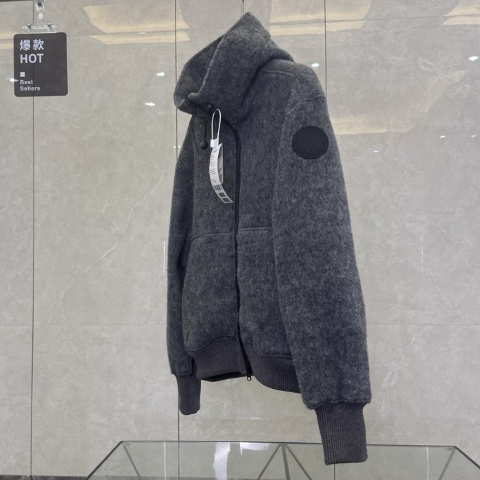 Canada Goose Humanature Collection Full-Zip Hooded Fleece Jacket – Dark Grey (Adult)