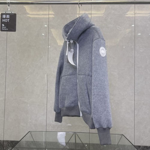 Canada Goose Humanature Collection Full-Zip Hooded Fleece Jacket – Heather Grey (Adult)