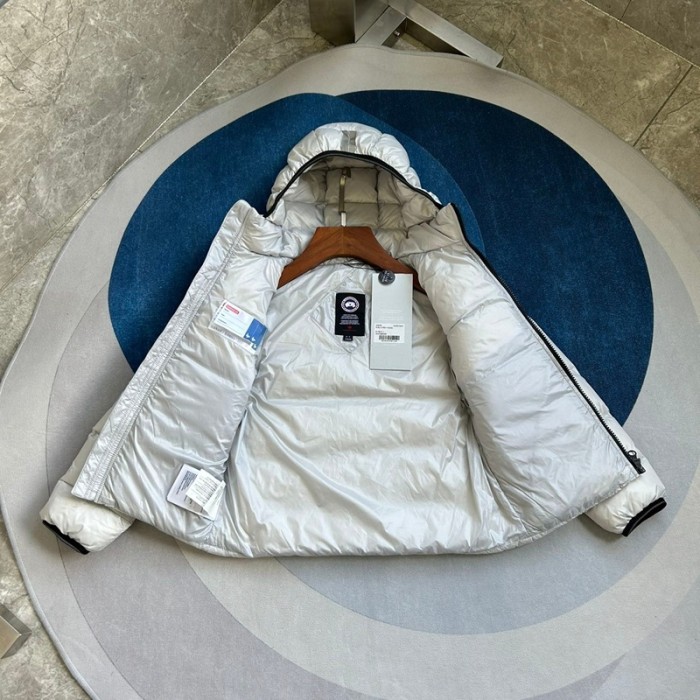 Canada Goose Crofton Kids Hooded Down Jacket – Silver Birch