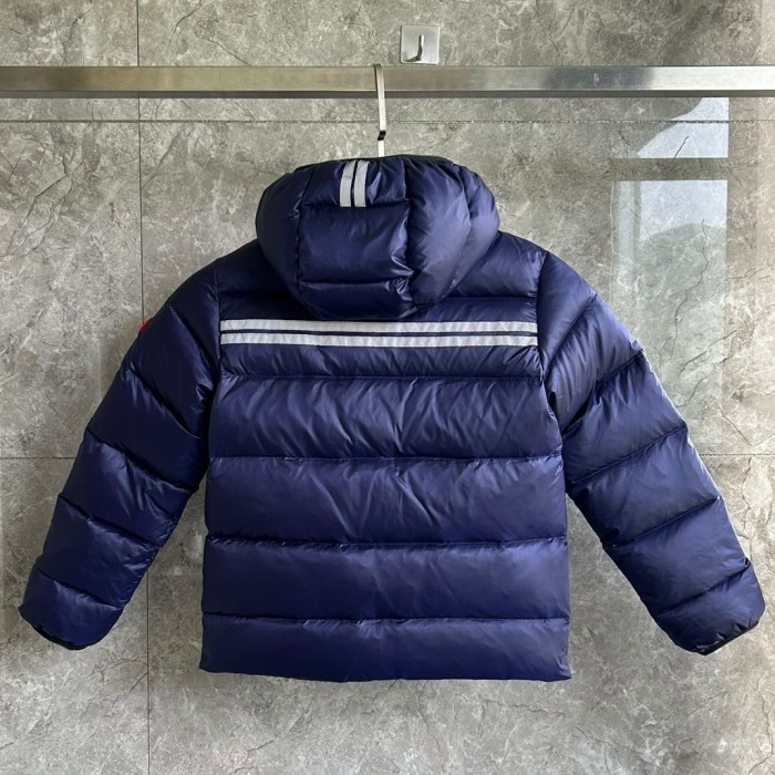Canada Goose Crofton Kids Hooded Down Jacket – Ocean Blue