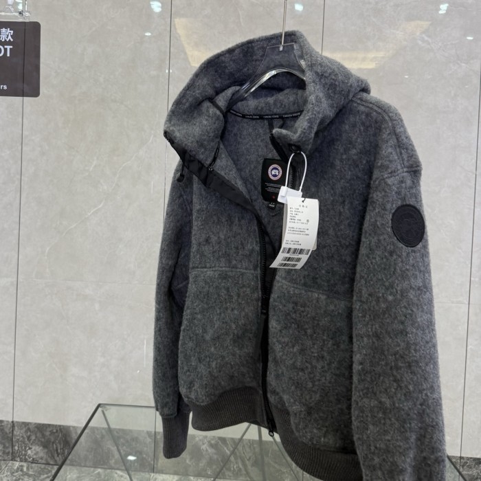 Canada Goose Humanature Collection Full-Zip Hooded Fleece Jacket – Dark Grey (Adult)