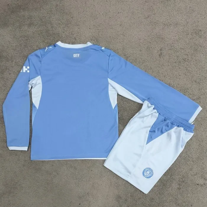 26/27 Manchester City home kids kit long sleeves