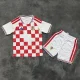 27/28 Croatia home kids kit football Jersey
