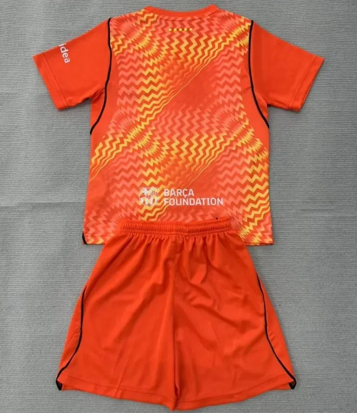 26/27 Barcelona Goalkeeper kids kit orange