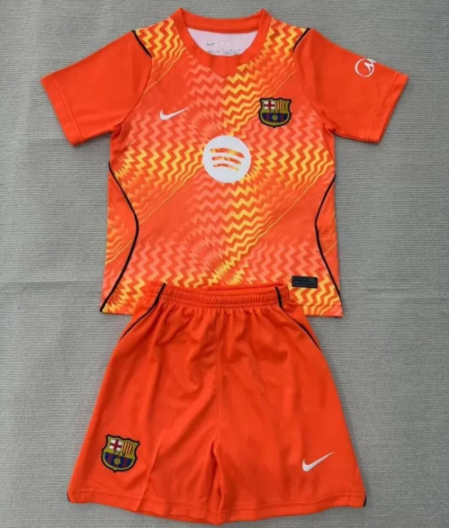 26/27 Barcelona Goalkeeper kids kit orange