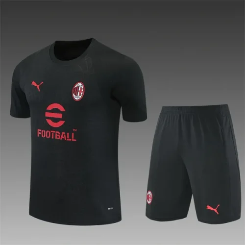 26/27 AC Milan Short sleeve Adult training suit black