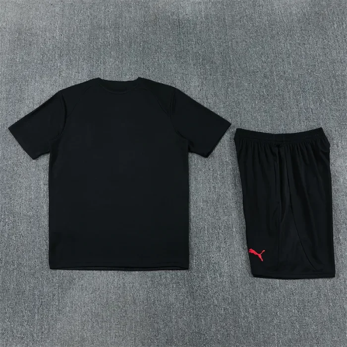 26/27 AC Milan Short sleeve kids training suit black