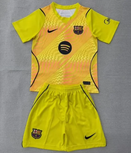 26/27 Barcelona Goalkeeper kids kit yellow