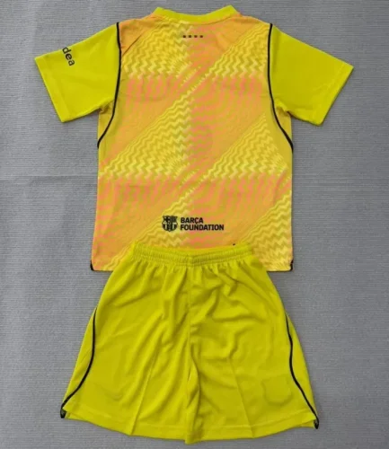 26/27 Barcelona Goalkeeper kids kit yellow