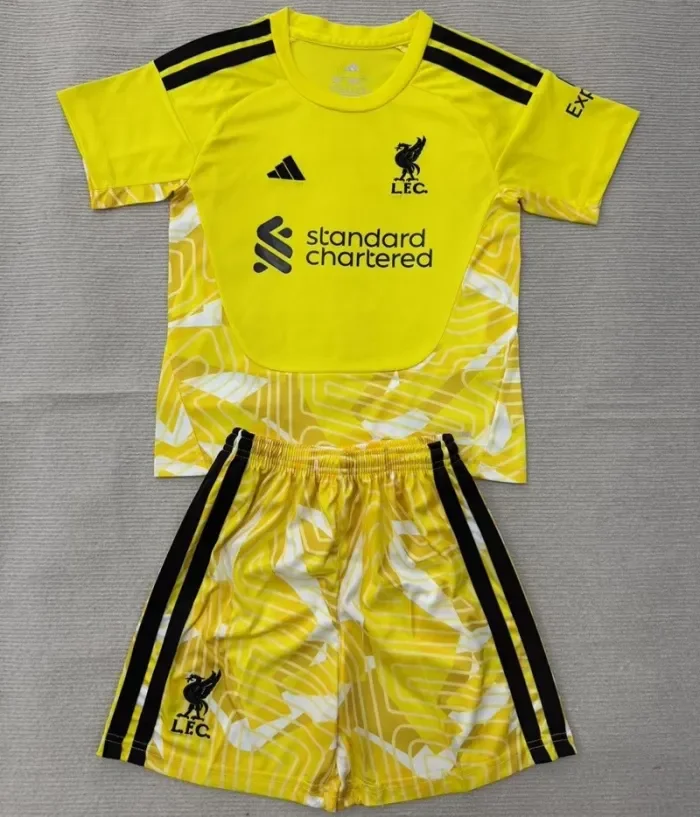 26/27 Liverpool goalkeeper kids kit yellow