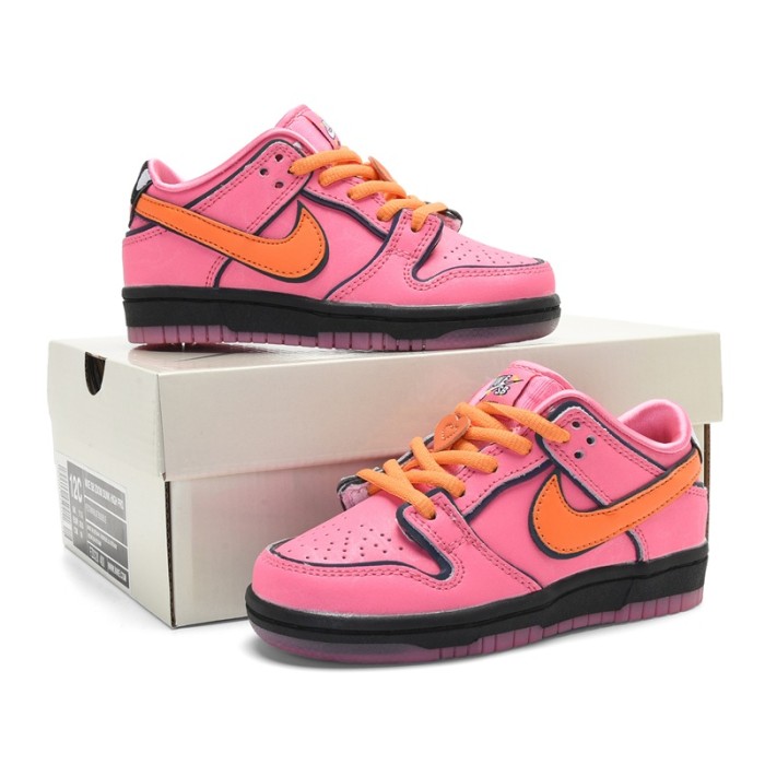 Nike SB Dunk Low Kids Board Shoes Hot Pink & Orange