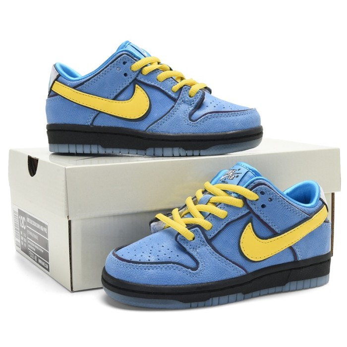 Nike SB Dunk Low Kids Board Shoes Bright Sky Blue / Yellow