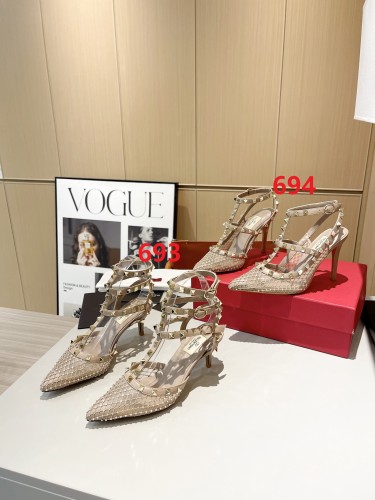 Women leather heel sandal shoes, size 34-42, SS88-693-694