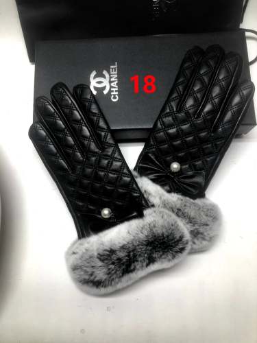 Women's fur leather gloves, GLS30-18