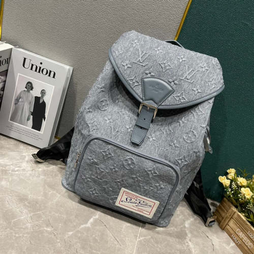 M22534 Canvas leather  bag ,5A,size 32x40x19cm, no box, B110-188