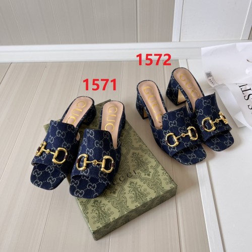 Women heel slipper shoes,heel 2.5cm or 7cm, size 34-42, SS50-1571-1572