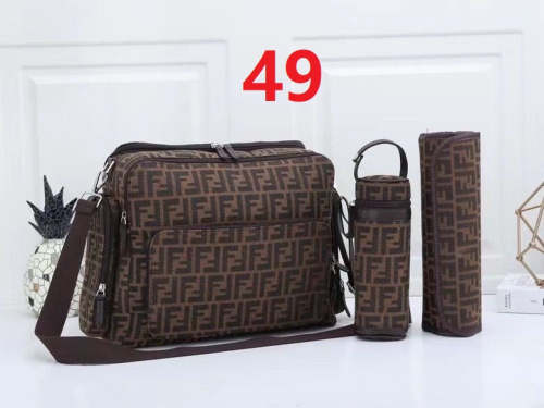 Canvas and split leather baby diaper bag + nursing bottle bag+ cushion, AAA, no box,diaper bag size  44x31x14cm,B98-49
