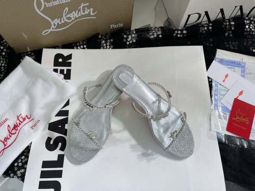 Flat leather sandals slippers , size 34-43 ,with box, SS60-1568