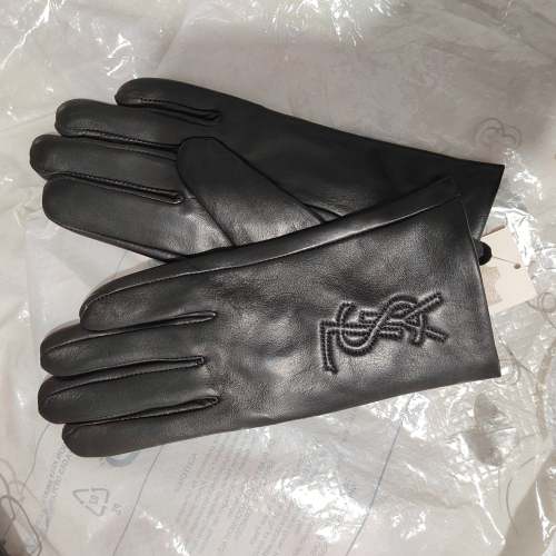 Women's fur leather gloves, GLS30-16