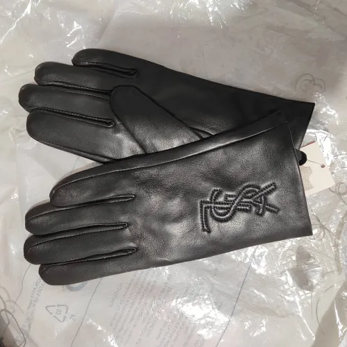 Women's fur leather gloves, GLS30-16