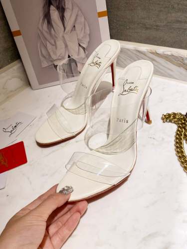 Women transparent heel sandal shoes, heel 10cm, size 35-41, SS50-1167
