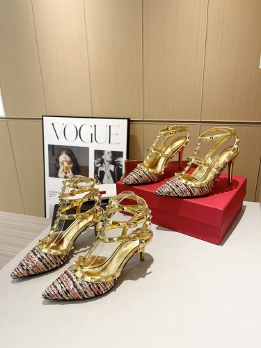 Women leather heel sandal shoes, size 34-42, SS88-687-688