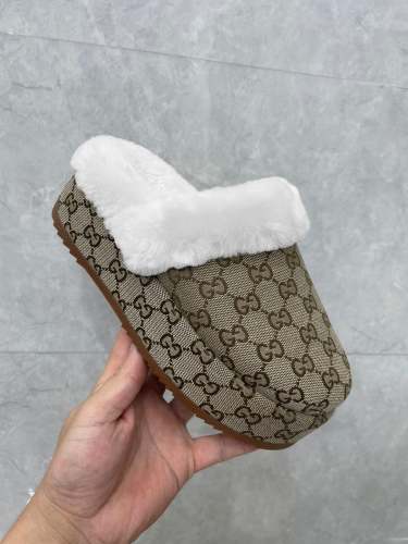 Women flat fur shoes, size 35-43, SS60-2266