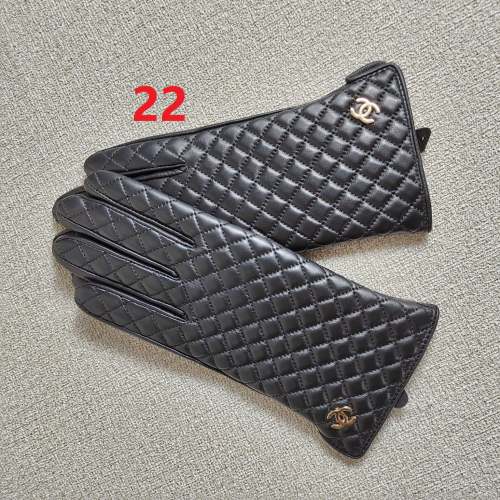 Women's fur leather gloves, GLS30-22
