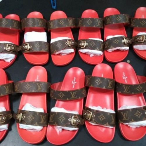 Men women leather slipper shoes, size 37-45,  with box, SS50-852-857