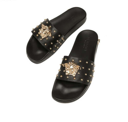 Flat leather sandals slippers , size 38-45 ,with box, SS70-1256