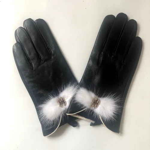Women's fur leather gloves, GLS30-19