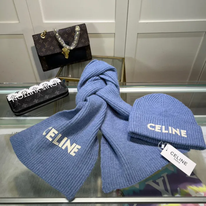 cashmere cotton scarf and hat ,no box. HX68-17-22