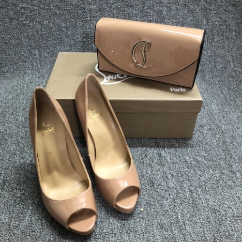 Top quality, real lether, women heel  shoes + cross shoulder bag set,  shoes size 35-43,heel 12cm, bag size 22x12x5.5cm, with box, B300-10