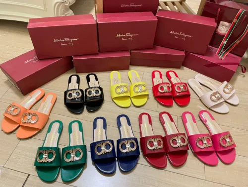 Flat leather sandals slippers , size 35-42 ,with box, SS50-1011-1019