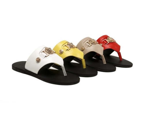 Flat leather sandals slippers , size 35-42 ,with box, SS70-1251-1254