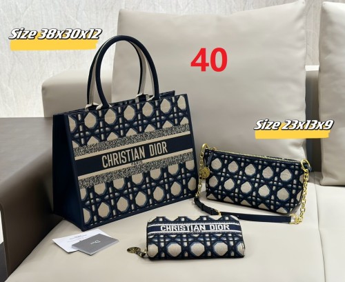 Canvas Split leather bag a set,3A ,no box,  B75-40