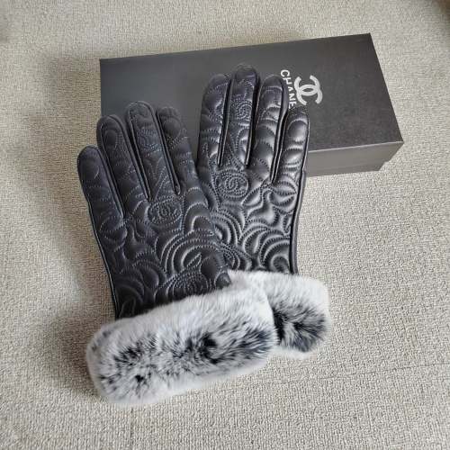 Women's fur leather gloves, GLS30-21