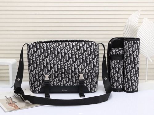 Canvas and split leather baby diaper bag + nursing bottle bag+ cushion, AAA, no box,diaper bag size  40x30x15cm,B98-41