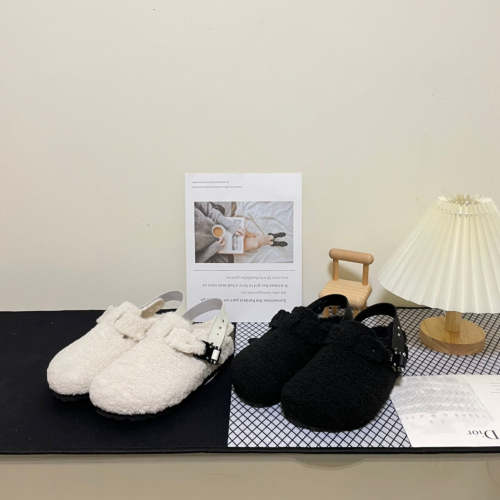 Women Men fur flat shoes,size 35-45, SS70-1587-1588